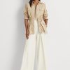 Cream Women’s Ralph Lauren Pleated Crepe Wide-Leg Pants Cream Women’s Ralph Lauren Pleated Crepe Wide-Leg Pants