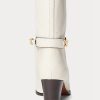 Cream Women’s Ralph Lauren Polo ID Waxed Calfskin Boots Cream Women’s Ralph Lauren Polo ID Waxed Calfskin Boots