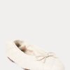 Cream Women’s Ralph Lauren Quilted Lambskin Ballet Flat Shoes Cream Women’s Ralph Lauren Quilted Lambskin Ballet Flat Shoes