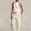 Cream Women’s Ralph Lauren Rib-Knit Cashmere-Wool Sweater Pants Cream Women’s Ralph Lauren Rib-Knit Cashmere-Wool Sweater Pants