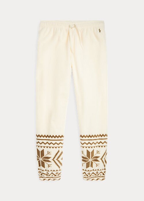 Cream Women’s Ralph Lauren Snowflake-Motif Fleece Sweatpants Cream Women’s Ralph Lauren Snowflake-Motif Fleece Sweatpants