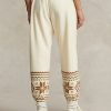Cream Women’s Ralph Lauren Snowflake-Motif Fleece Sweatpants Cream Women’s Ralph Lauren Snowflake-Motif Fleece Sweatpants