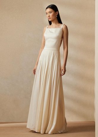 Cream Women’s Ralph Lauren Talbert Crepe-Back-Satin Evening Dress Cream Women’s Ralph Lauren Talbert Crepe-Back-Satin Evening Dress