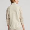 Cream Women’s Ralph Lauren Terry Sleeveless Full-Zip Vest Cream Women’s Ralph Lauren Terry Sleeveless Full-Zip Vest