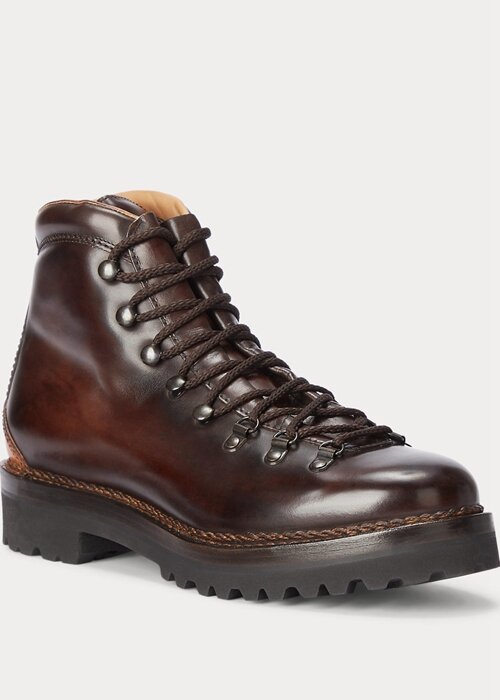 Dark Brown Men’s Ralph Lauren Fidel Burnished Calfskin Boots Dark Brown Men’s Ralph Lauren Fidel Burnished Calfskin Boots