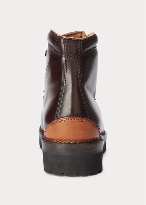 Dark Brown Men’s Ralph Lauren Fidel Burnished Calfskin Boots Dark Brown Men’s Ralph Lauren Fidel Burnished Calfskin Boots