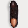 Dark Brown Men’s Ralph Lauren Severn Burnished Calfskin Sneakers Dark Brown Men’s Ralph Lauren Severn Burnished Calfskin Sneakers