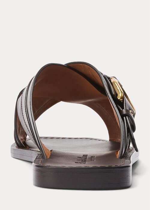 Dark Brown Men’s Ralph Lauren Welington Calfskin Slippers Dark Brown Men’s Ralph Lauren Welington Calfskin Slippers