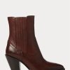 Dark Brown Women’s Ralph Lauren Lowrey Leather Cowboy Boots Dark Brown Women’s Ralph Lauren Lowrey Leather Cowboy Boots