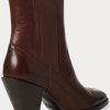 Dark Brown Women’s Ralph Lauren Lowrey Leather Cowboy Boots Dark Brown Women’s Ralph Lauren Lowrey Leather Cowboy Boots