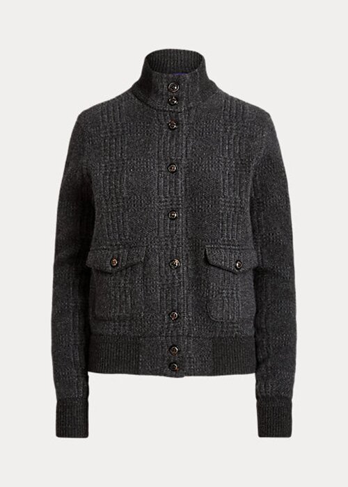 Dark Grey Women’s Ralph Lauren Glen Plaid Cashmere Jackets Dark Grey Women’s Ralph Lauren Glen Plaid Cashmere Jackets