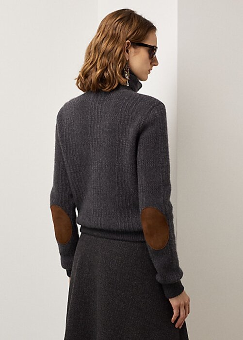 Dark Grey Women’s Ralph Lauren Glen Plaid Cashmere Jackets Dark Grey Women’s Ralph Lauren Glen Plaid Cashmere Jackets