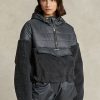 Dark Grey Women’s Ralph Lauren High-Pile & Ripstop Hybrid Pullover Jackets Dark Grey Women’s Ralph Lauren High-Pile & Ripstop Hybrid Pullover Jackets