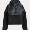 Dark Grey Women’s Ralph Lauren High-Pile & Ripstop Hybrid Pullover Jackets Dark Grey Women’s Ralph Lauren High-Pile & Ripstop Hybrid Pullover Jackets