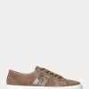 Dark Grey Women’s Ralph Lauren Janson II Leather-Trim Suede Sneakers Dark Grey Women’s Ralph Lauren Janson II Leather-Trim Suede Sneakers