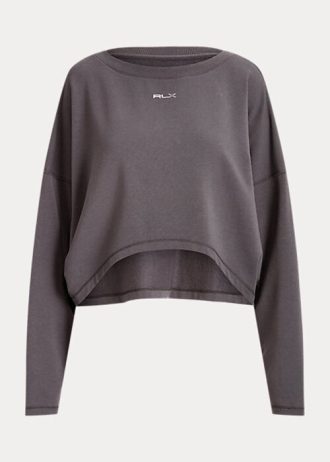 Dark Grey Women’s Ralph Lauren Oversize Stretch-Blend Fleece Sweatshirts Dark Grey Women’s Ralph Lauren Oversize Stretch-Blend Fleece Sweatshirts
