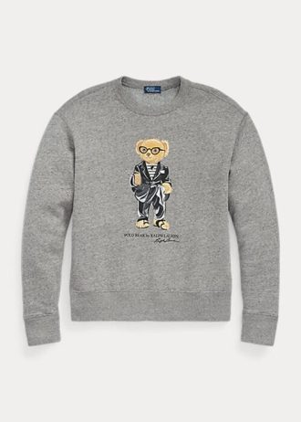 Dark Grey Women’s Ralph Lauren Polo Bear Fleece Crewneck Sweatshirts Dark Grey Women’s Ralph Lauren Polo Bear Fleece Crewneck Sweatshirts