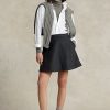 Dark Grey Women’s Ralph Lauren Wool-Cashmere Melton A-Line Skirts
