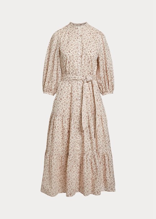 Flower Women’s Ralph Lauren Belted Floral Cotton Tiered Dress Flower Women’s Ralph Lauren Belted Floral Cotton Tiered Dress