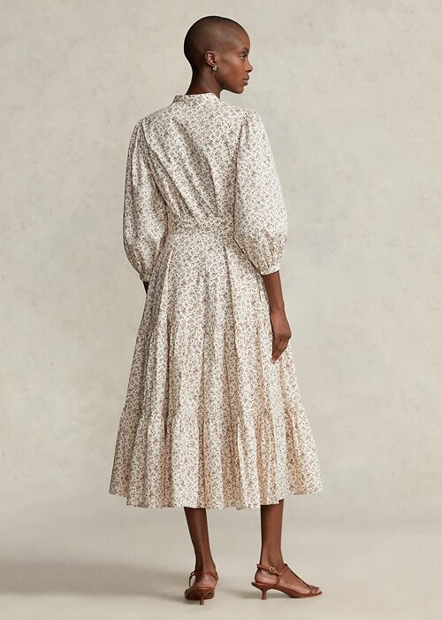 Flower Women’s Ralph Lauren Belted Floral Cotton Tiered Dress Flower Women’s Ralph Lauren Belted Floral Cotton Tiered Dress