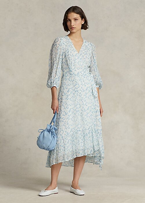 Flower Women’s Ralph Lauren Floral Crinkle Georgette Wrap Dress Flower Women’s Ralph Lauren Floral Crinkle Georgette Wrap Dress