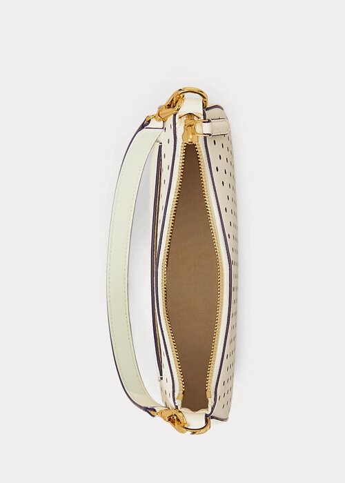 French Navy Dot/Cream Women’s Ralph Lauren Polka-Dot Leather Medium Handbag French Navy Dot/Cream Women’s Ralph Lauren Polka-Dot Leather Medium Handbag