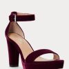 Fuchsia Women’s Ralph Lauren Sylvia Velvet Sandals Fuchsia Women’s Ralph Lauren Sylvia Velvet Sandals