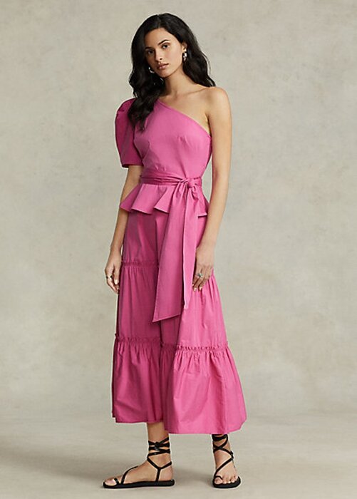 Fuchsia Women’s Ralph Lauren Tiered A-Line Cotton Skirts Fuchsia Women’s Ralph Lauren Tiered A-Line Cotton Skirts