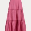 Fuchsia Women’s Ralph Lauren Tiered A-Line Cotton Skirts Fuchsia Women’s Ralph Lauren Tiered A-Line Cotton Skirts