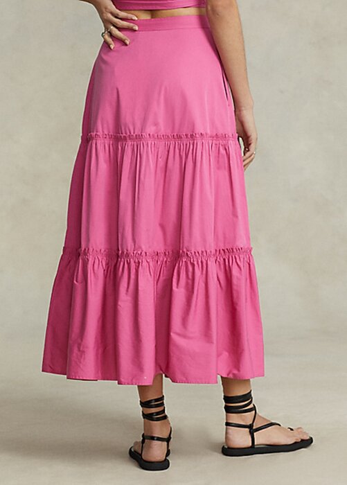 Fuchsia Women’s Ralph Lauren Tiered A-Line Cotton Skirts Fuchsia Women’s Ralph Lauren Tiered A-Line Cotton Skirts