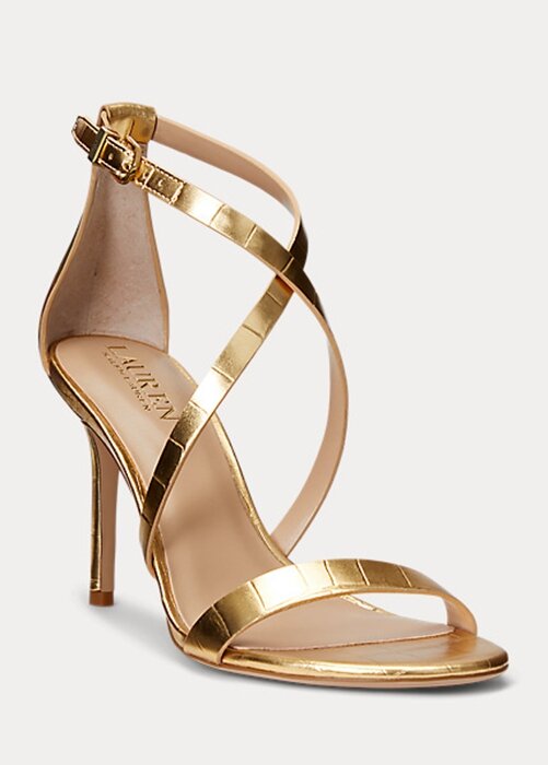 Gold Women’s Ralph Lauren Gabriele Metallic Leather Sandals Gold Women’s Ralph Lauren Gabriele Metallic Leather Sandals