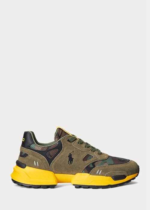 Green / Camo Men’s Ralph Lauren Jogger Suede & Camo Ripstop Sneakers Green / Camo Men’s Ralph Lauren Jogger Suede & Camo Ripstop Sneakers