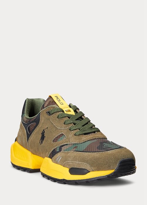 Green / Camo Men’s Ralph Lauren Jogger Suede & Camo Ripstop Sneakers Green / Camo Men’s Ralph Lauren Jogger Suede & Camo Ripstop Sneakers