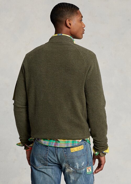 Green Men’s Ralph Lauren Brushed Fleece Bomber Jackets Green Men’s Ralph Lauren Brushed Fleece Bomber Jackets
