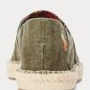 Green Men’s Ralph Lauren Cevio Washed Canvas Casual Shoes Green Men’s Ralph Lauren Cevio Washed Canvas Casual Shoes