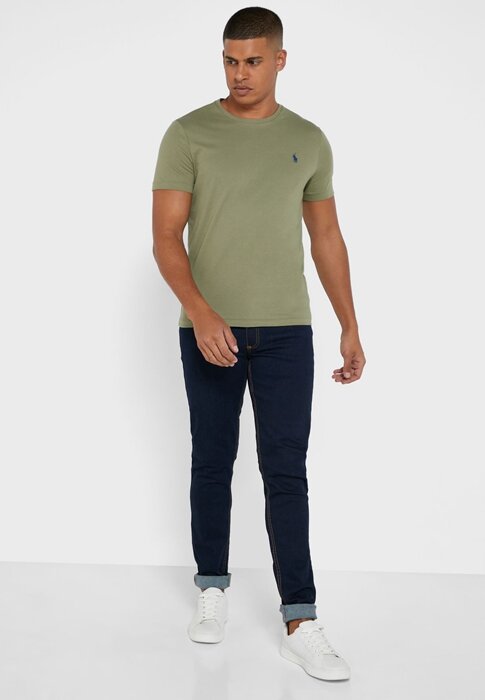 Green Men’s Ralph Lauren Chest Logo Crew Neck T Shirts Green Men’s Ralph Lauren Chest Logo Crew Neck T Shirts