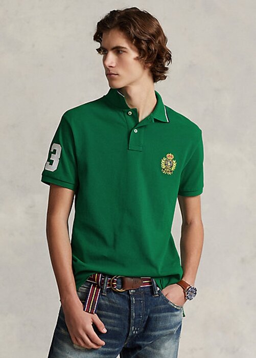Green Men’s Ralph Lauren Classic Fit Polo Crest Mesh Polo Shirts Green Men’s Ralph Lauren Classic Fit Polo Crest Mesh Polo Shirts
