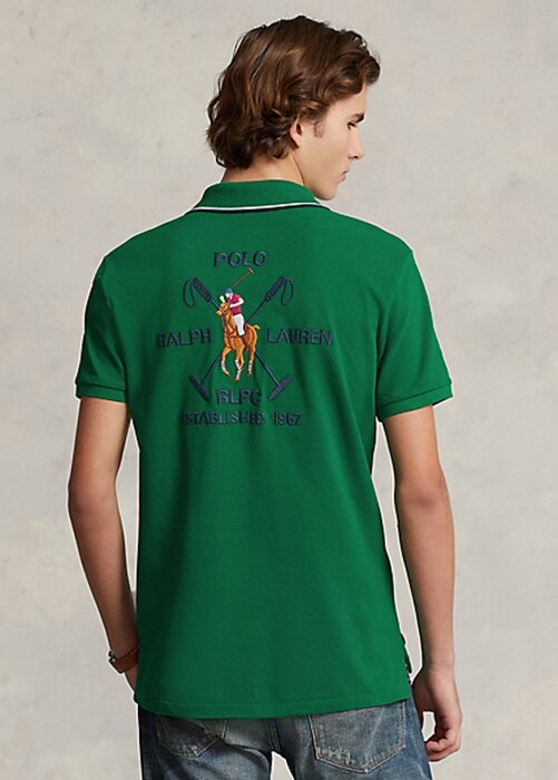 Green Men’s Ralph Lauren Classic Fit Polo Crest Mesh Polo Shirts Green Men’s Ralph Lauren Classic Fit Polo Crest Mesh Polo Shirts