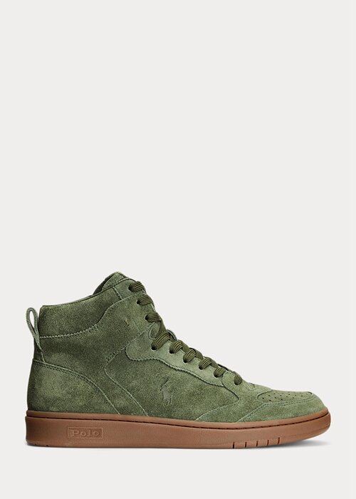 Green Men’s Ralph Lauren Court Suede High-Top Sneakers Green Men’s Ralph Lauren Court Suede High-Top Sneakers