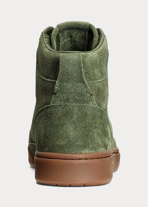 Green Men’s Ralph Lauren Court Suede High-Top Sneakers Green Men’s Ralph Lauren Court Suede High-Top Sneakers