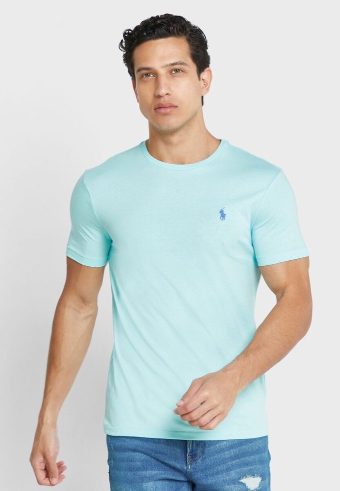 Green Men’s Ralph Lauren Essential Crew Neck T Shirts Green Men’s Ralph Lauren Essential Crew Neck T Shirts