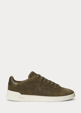 Green Men’s Ralph Lauren Heritage Court II Suede Sneakers