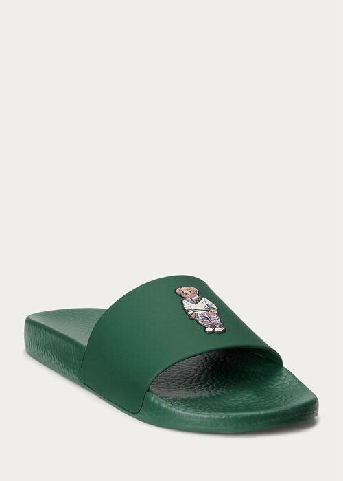 Green Men’s Ralph Lauren Polo Bear Slippers Green Men’s Ralph Lauren Polo Bear Slippers
