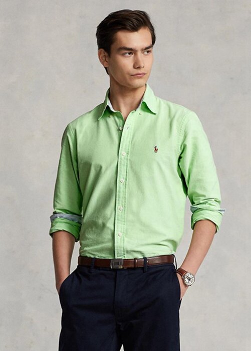 Green Men’s Ralph Lauren Slim Fit Oxford Shirts Green Men’s Ralph Lauren Slim Fit Oxford Shirts