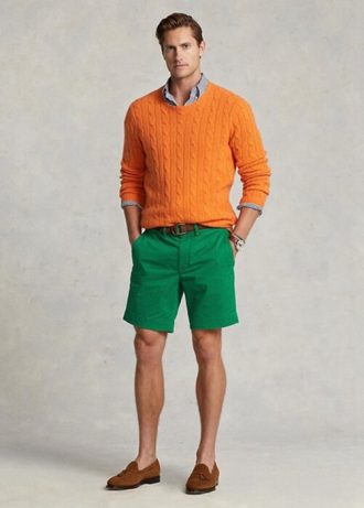 Green Men’s Ralph Lauren Stretch Straight Fit Chino  Shorts
