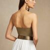 Green Women’s Ralph Lauren Cailin Embellished Cotton Bustier Tops
