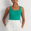 Green Women’s Ralph Lauren Cotton-Blend Tanks Green Women’s Ralph Lauren Cotton-Blend Tanks