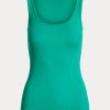 Green Women’s Ralph Lauren Cotton-Blend Tanks Green Women’s Ralph Lauren Cotton-Blend Tanks