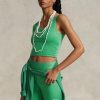 Green Women’s Ralph Lauren Cropped Sueded Jersey Tanks Green Women’s Ralph Lauren Cropped Sueded Jersey Tanks