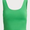 Green Women’s Ralph Lauren Cropped Sueded Jersey Tanks Green Women’s Ralph Lauren Cropped Sueded Jersey Tanks